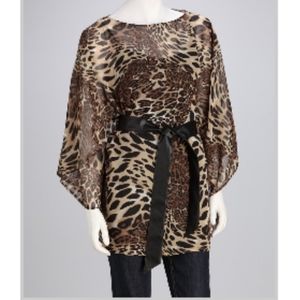 Donna Salyer's Leopard Belted Blouse